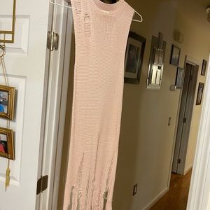 1 dress thin knit light pink, short sleeve